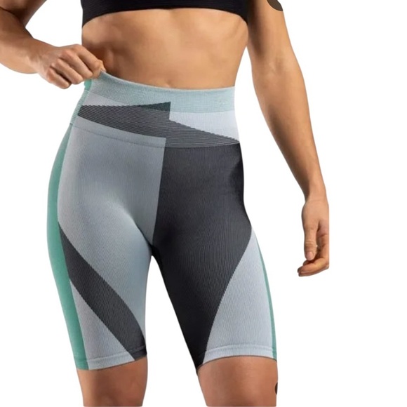Nike Dri-FIT Colorblock 7” Compression Training Shorts Sz Large Green Black Gray - Picture 1 of 8